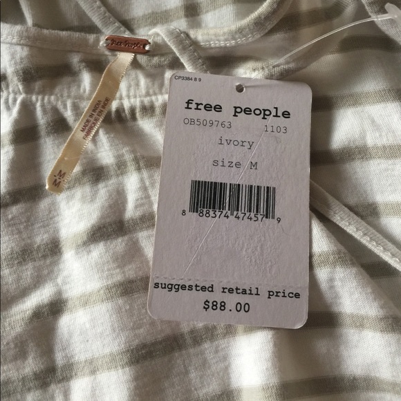 FREE PEOPLE Sefaring Striped Embroidered Top - Picture 8 of 8